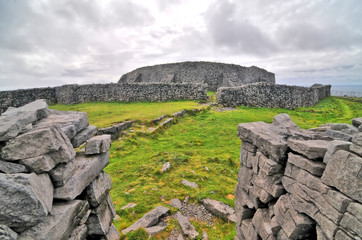 Dun Aengus -  prehistoric hill forts on the Aran Islands of County Galway, Republic of Ireland