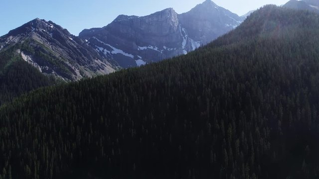 Aerial, Rocky Mountains in Alberta