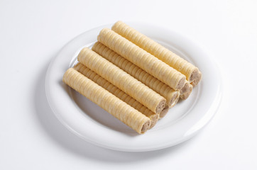 Chocolate waffle rolls