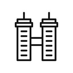 Building vector icon in modern design style for web site and mobile app