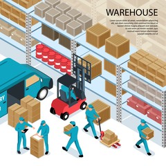 Warehouse Isometric Illustration