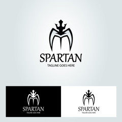 Spartan logo design template. Vector illustration