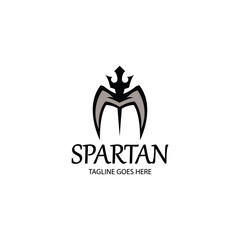 Spartan logo design template. Vector illustration