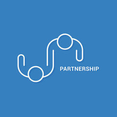 Partnership business logo. Linear banner of team - 285532462