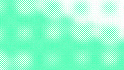 Light turquoise retro pop art background with halftone dots design