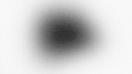 Black and white retro pop art background with halftone dots