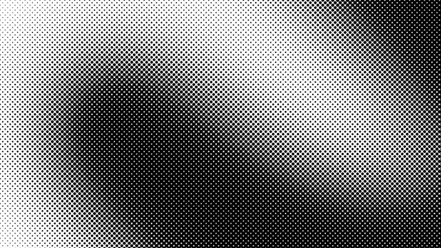 Black and white pop art background in retro comic style with halftone dots, vector illustration of backdrop with isolated dots