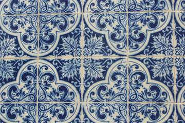 Azulejo, tradycyjne płytki portugalskie - obrazy, fototapety, plakaty