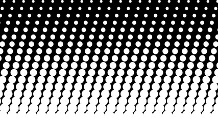 Monochrome black and white retro pop art background with halftone dots