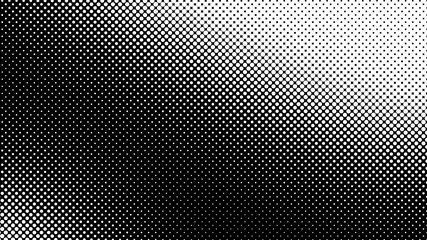 Monochrome black and white pop art background in retro comic style with halftone dots design isolated