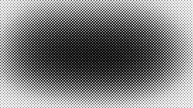 Black white retro comic pop art background with halftone dots design, vector illustration template