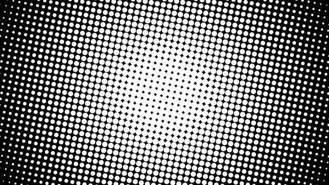 Black white pop art background in vitange comic style with halftone dots, vector illustration template for your design