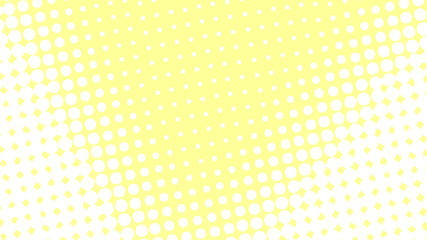 Pale yellow retro comic pop art background with haftone dots design. Vector clear template for banner or comic book design, etc