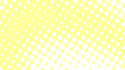 Pale yellow retro pop art background with halftone dots design