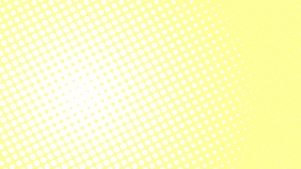 Pale yellow modern pop art background with halftone dots design, vector illustration