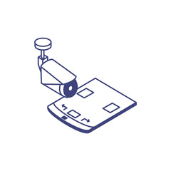 cctv video camera device with designer tablet