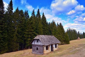 abandoned house in the mountains