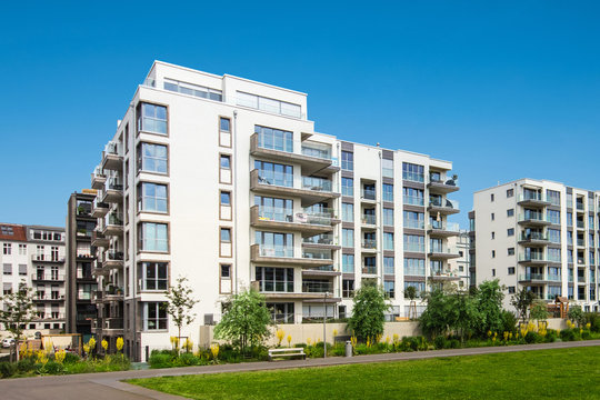 apartment building exterior, residential house facade -