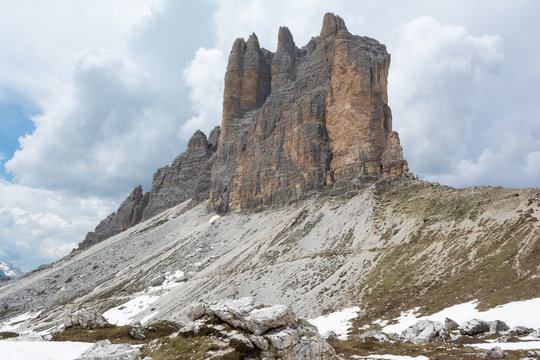 Spectacular view on the Tre Cime mountains, Italy