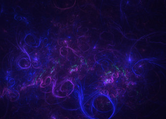 3D rendering abstract fractal light background.