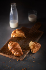 Croissant with milk