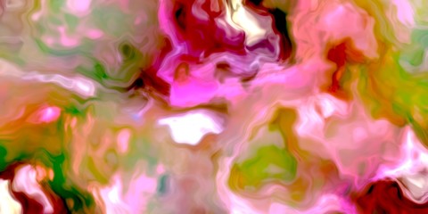 Colorful abstract background with diffusion gradients. Liquid color backdrop consisting of multicolored fluid curves smoothly flowing into each other. Beautiful wavy wallpaper.