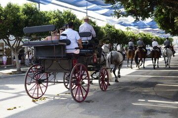 horse carriage concurso de enganches de carruajes de coches de caballos feria de malaga 2019