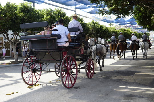 horse carriage concurso de enganches de carruajes de coches de caballos feria de malaga 2019