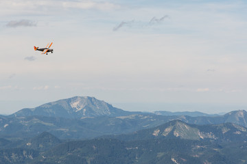 sightseeing flight over the mountains