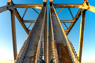 Steel structure of the bridge
