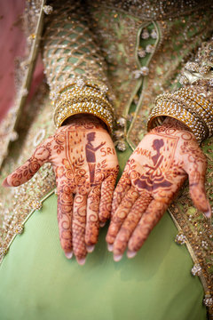 Woman with henna tattoo