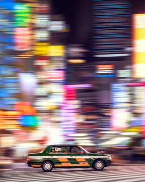 Taxi driving in Tokyo