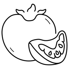 Tomatoes icon in outline style