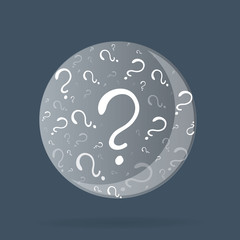 Question signs colorful vector illustration, problem and priority challenge concept. Flat design  background for web and print.  Ask for help, asking questions, FAQ sign. Question mark stamp.