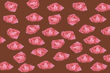 pink roses on brown background