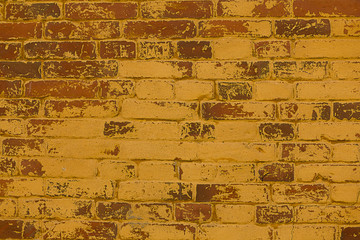 background is a wall of yellow bricks