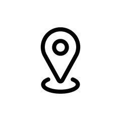 Location linear icon, map pin symbol. Gps marker symbol.