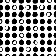 Seamless vector pattern. Simple shapes background. Many hand drawn isolated triangles, circles, rings, dots, brushstrokes. Geometric pattern for clothes, prints, fabric, invitations, cards.