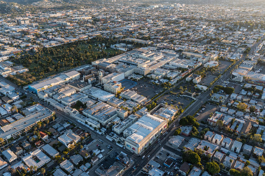 Aerial view of Paramount Pictures Studio on Melrose Av on February 20, 2018 in Los Angeles, California, USA.