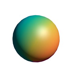 big multicolor sphere digital rainbow