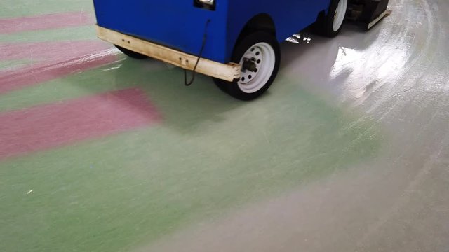 Ice Resurfacer Cleaning Ice At Rink