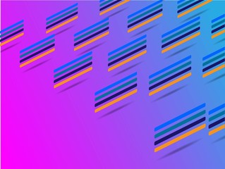 Modern pattern for digital wallpaper design. Decorative color art. Isometric stile.