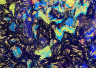 Colorful oil painting abstract art texture with brush strokes. Vintage Style background with space for text. Good for banner, design work and advertising or commercial. Can be printed in very big size