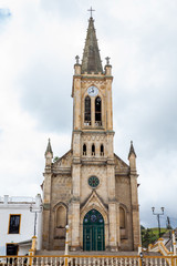 Our Lady of Chiquinquira church of Turmeque city in Colombia built on 1580