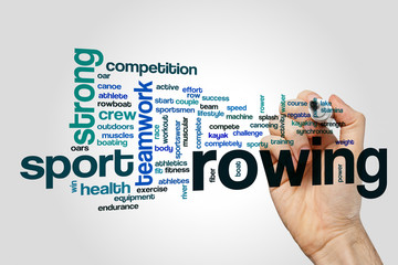 Rowing word cloud concept