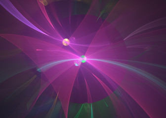 Fototapeta premium 3D rendering abstract fractal light background.