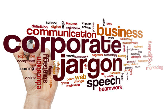 Corporate jargon word cloud