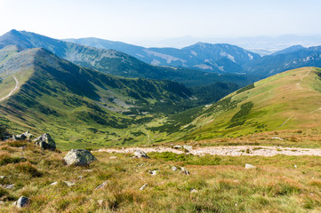 Fototapeta na wymiar Rodge path on the Low Tatras mountain, Slovakia