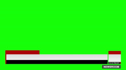 Cable News Lower Third Chyron Chroma Key Green