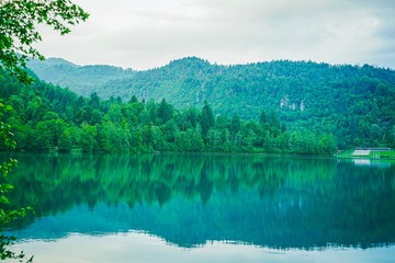 Naklejka premium Tranquil Lake in Bled #4
